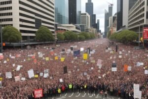 Massive Union Protest